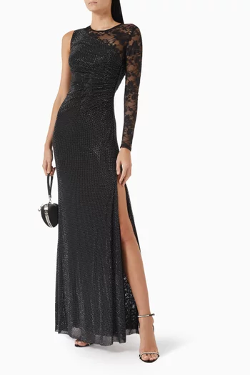 Rhinestone-embellished Maxi Dress