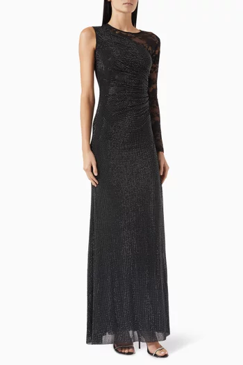Rhinestone-embellished Maxi Dress