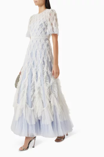 Rosella Round-neck Gown in Tulle