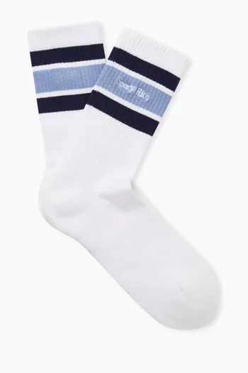 Serif Logo Socks in Cotton-blend
