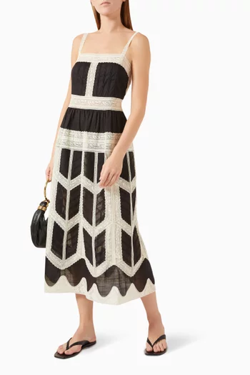 Rhiannon Lace-trim Slip Dress in Cotton