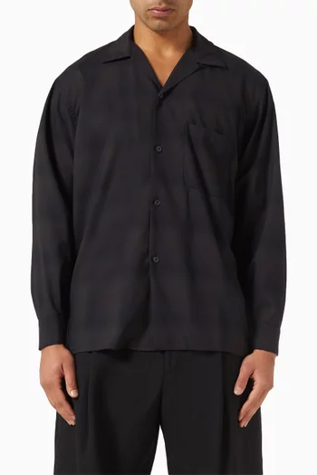 Open Collared Shirt in Wool