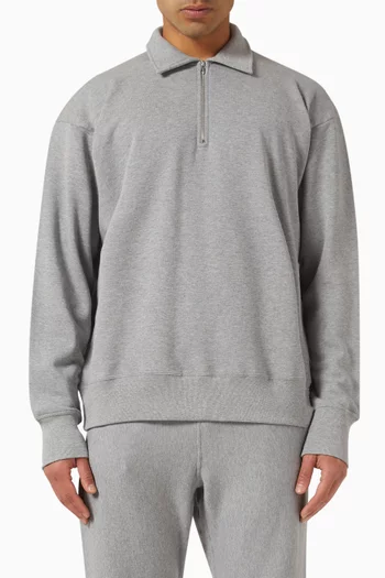 Sweat Half-zip Pullover in Suvin Cotton