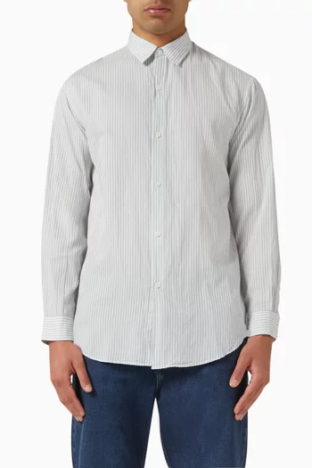 Striped Shirt in Cotton Gauze