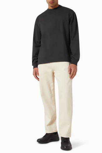 Tube Long-sleeved T-shirt in Cotton Jersey