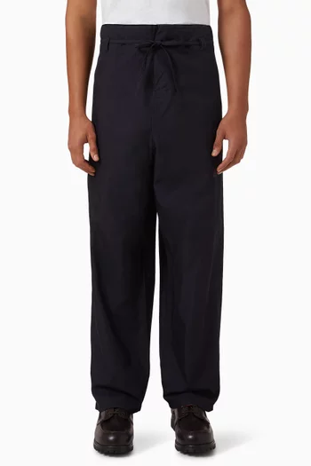 Traveller Easy Pants in Cotton-linen Voile Gabardine