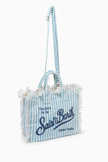 Striped Colette Bag in Linen
