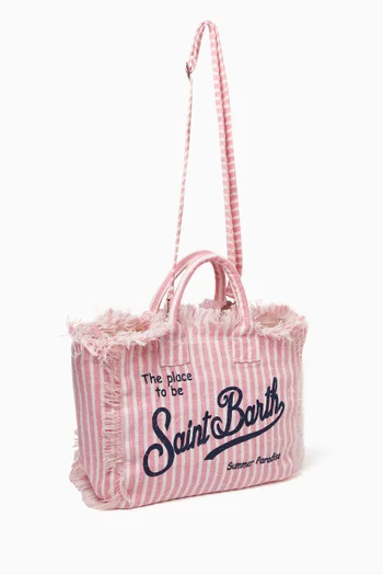 Striped Colette Bag in Linen
