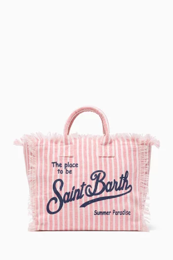 Striped Colette Bag in Linen