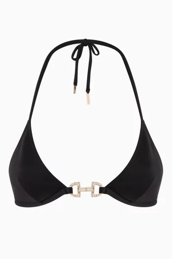 Golden Point Triangle Bikini Top
