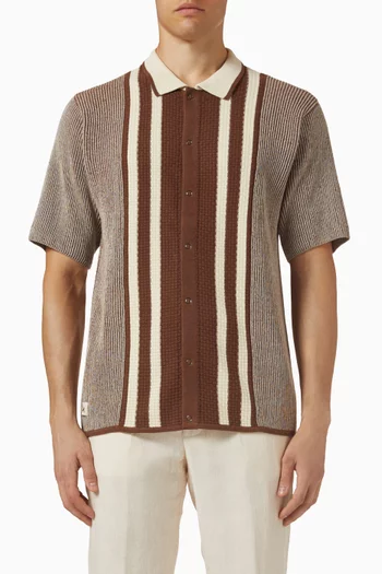 Teramo Knitted Polo Shirt in Cotton