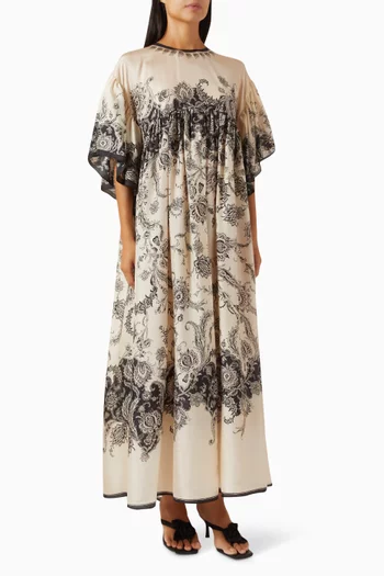 Rhiannon Maxi Dress in Silk