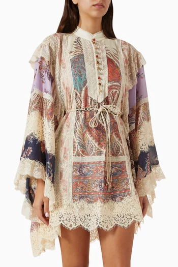Rhiannon Billow Mini Dress in Cotton