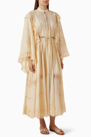 Rhiannon Lace-trim Midi Dress
