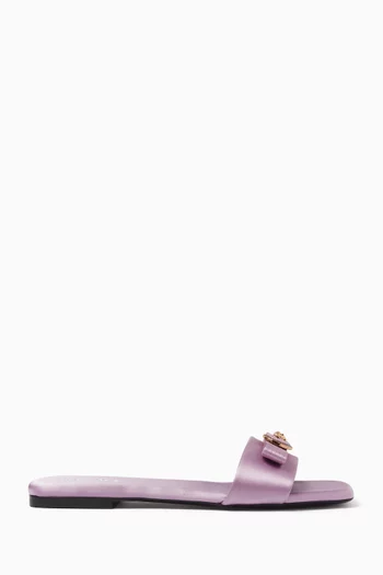 Gianni Ribbon Slides in Satin