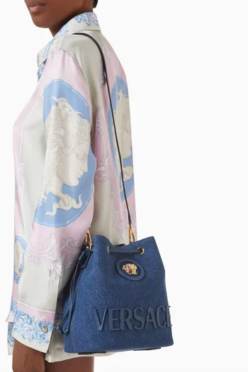 La Medusa Bucket Bag in Denim