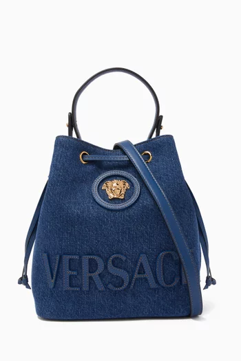 La Medusa Bucket Bag in Denim