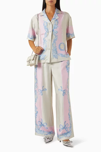 Medusa Cameo Shirt in Silk Twill