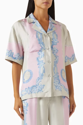 Medusa Cameo Shirt in Silk Twill