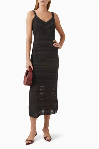 Lucky Midi Dress in Lace-knit