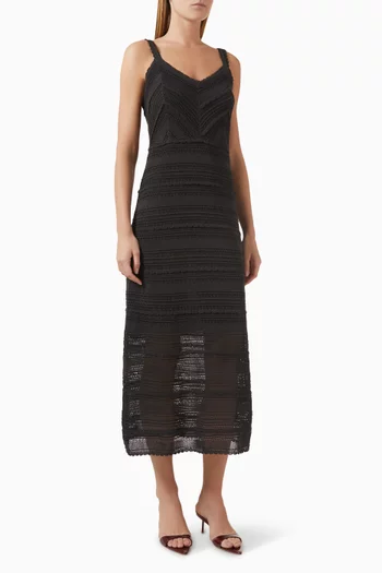 Lucky Midi Dress in Lace-knit