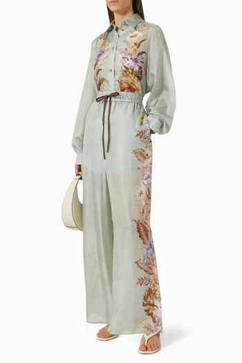 Coco Printed Pants in Silk