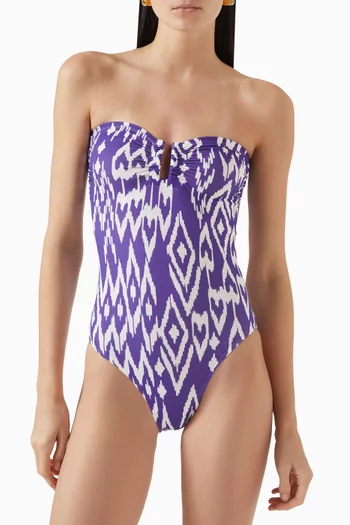 Warm Bustier One-piece Swimsuit
