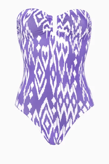 Warm Bustier One-piece Swimsuit