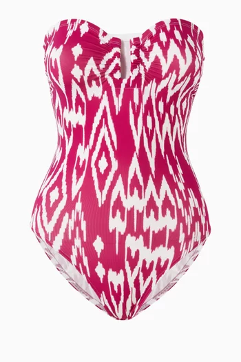 Warm Bustier One-piece Swimsuit