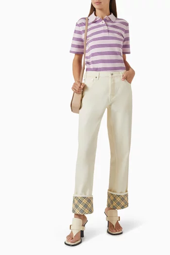 Striped Polo Shirt in Cotton
