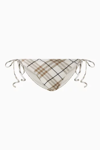 Check-print Bikini Briefs