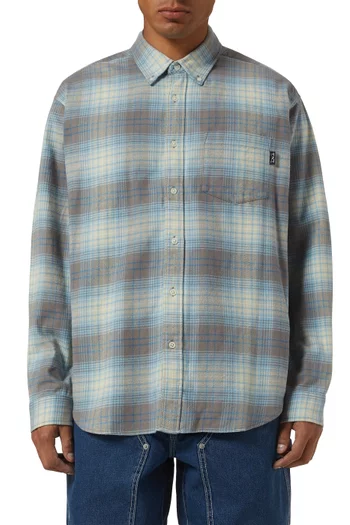 Flannel Check Shirt in Cotton