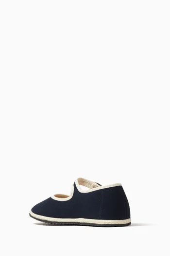 Mary Jane Flats in Canvas