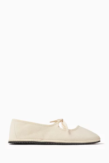 Brigitte Flats in Cotton Canvas