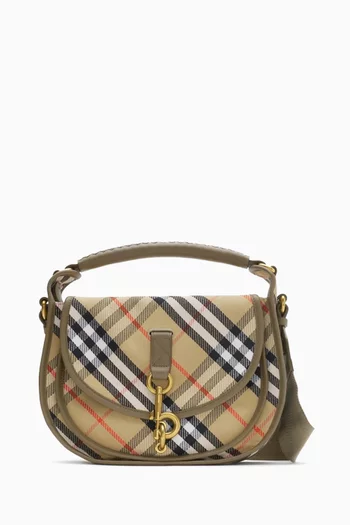 Small B Clip Messenger Bag in Cotton Blend