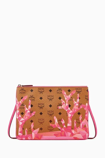 Aren Crossbody Pouch in Cubic Coral Visetos