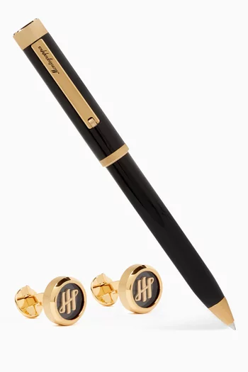 Zero Ballpoint Pen & Cufflinks in Steel