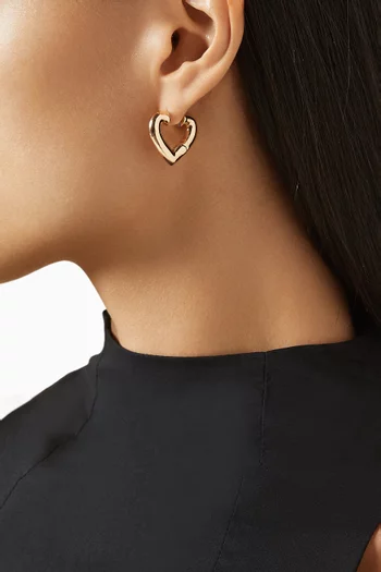 The Heart Chubbies Hoop Earrings in Gold-plated Metal