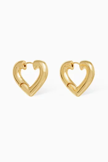 The Heart Chubbies Hoop Earrings in Gold-plated Metal