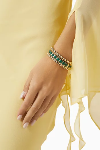 The Puffy Stud Stack in Gold-plated Metal