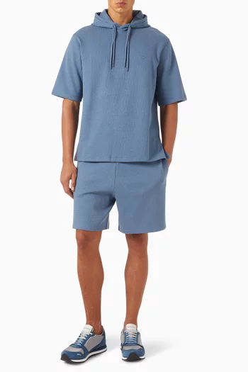 Drawstring Bermuda Shorts in Seersucker