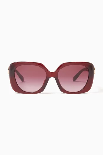 Oversized Square Sunglasses in Acetate