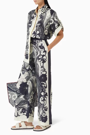 Mickey Wide-leg Pants in Linen