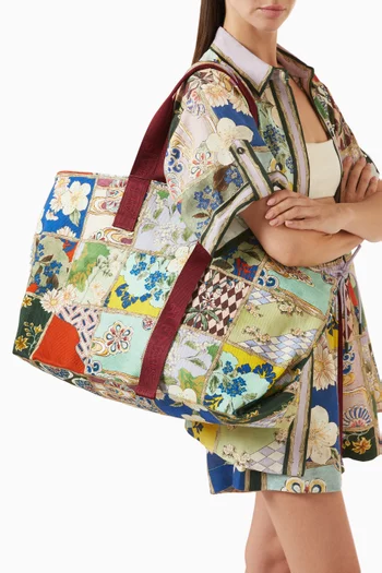 Bianca Beach Tote Bag in Cotton-canvas