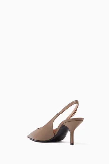 Eagle Plate 65 Slingback Pumps in Nappa Leather