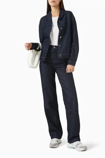Blouson-sleeve Jacket in Denim