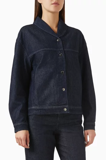 Blouson-sleeve Jacket in Denim