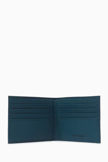 Logo Bifold Wallet in Saffiano Leather
