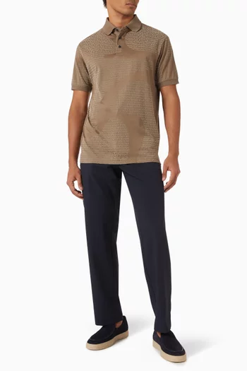 Flocked Logo Polo Shirt