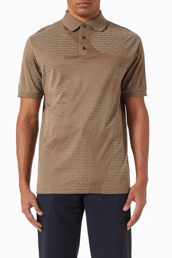 Flocked Logo Polo Shirt